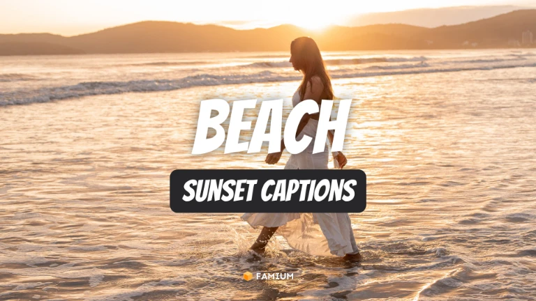 Beach Sunset Captions for Instagram - Famium